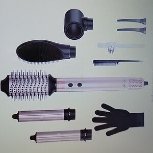 Brightup Air Professional 5 in 1 hair dryer brush negative ion air styler New